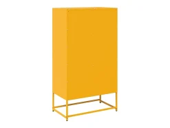 Aparador de acero amarillo mostaza 68x39x123 cm