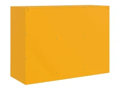 Aparador de acero amarillo mostaza 99x39x73 cm