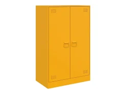 Aparador de acero amarillo mostaza 67x39x107 cm ES606651