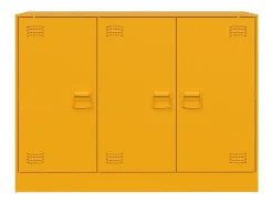 Aparador de acero amarillo mostaza 99x39x73 cm
