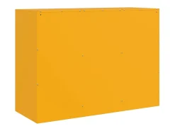 Aparador de acero amarillo mostaza 99x39x73 cm