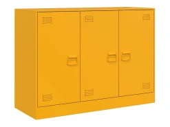 Aparador de acero amarillo mostaza 99x39x73 cm