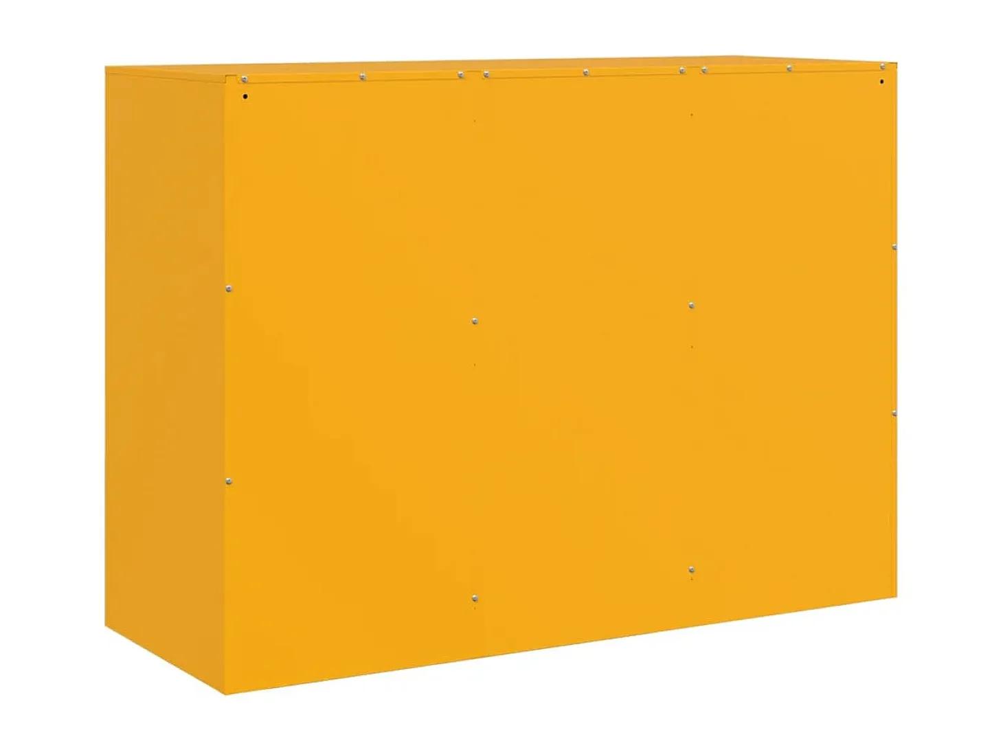 Aparador de acero amarillo mostaza 99x39x73 cm