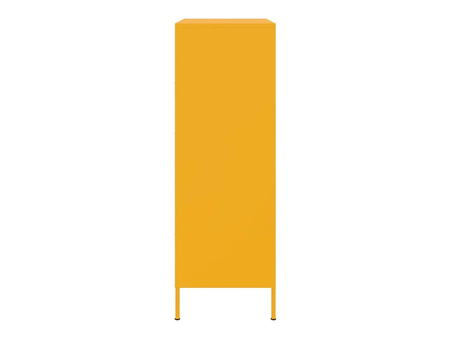 Aparador de acero amarillo mostaza 68x39x113 cm