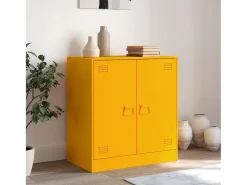 Aparador de acero amarillo mostaza 67x39x73 cm ES114719