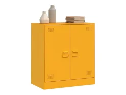 Aparador de acero amarillo mostaza 67x39x73 cm ES114719