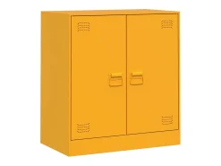 Aparador de acero amarillo mostaza 67x39x73 cm ES114719