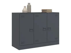 Aparador de acero antracita 99x39x73 cm