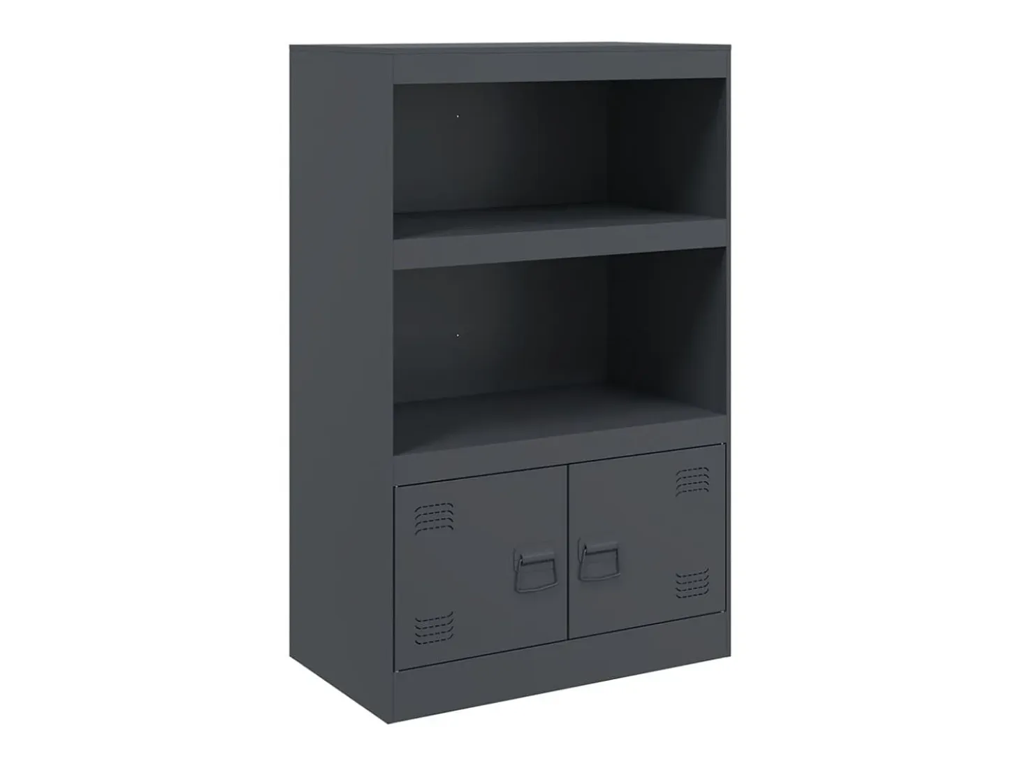 Aparador de acero antracita 67x39x107 cm ES625872
