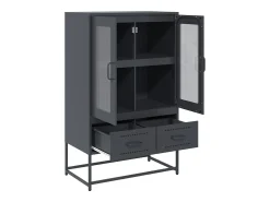 Aparador de acero antracita 68x39x111,5 cm