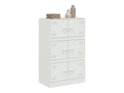 Aparador de acero blanco 67x39x107 cm ES868786