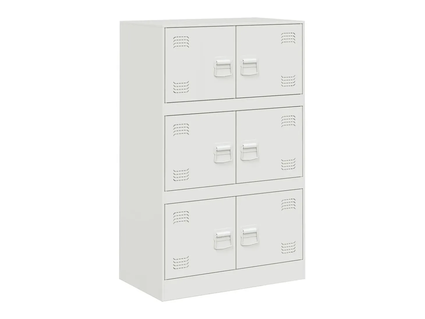 Aparador de acero blanco 67x39x107 cm ES868786