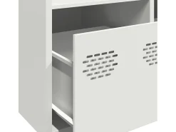 Aparador de acero blanco 101,5x39x103,5 cm