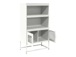 Aparador de acero blanco 68x39x123 cm