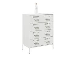 Aparador de acero blanco 68x39x89 cm