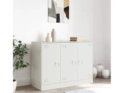 Aparador de acero blanco 99x39x73 cm ES519928