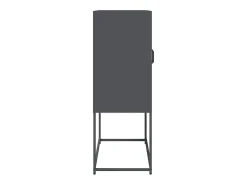 Aparador de acero gris antracita 68x39x107 cm