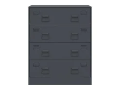 Aparador de acero gris antracita 67x39x83 cm