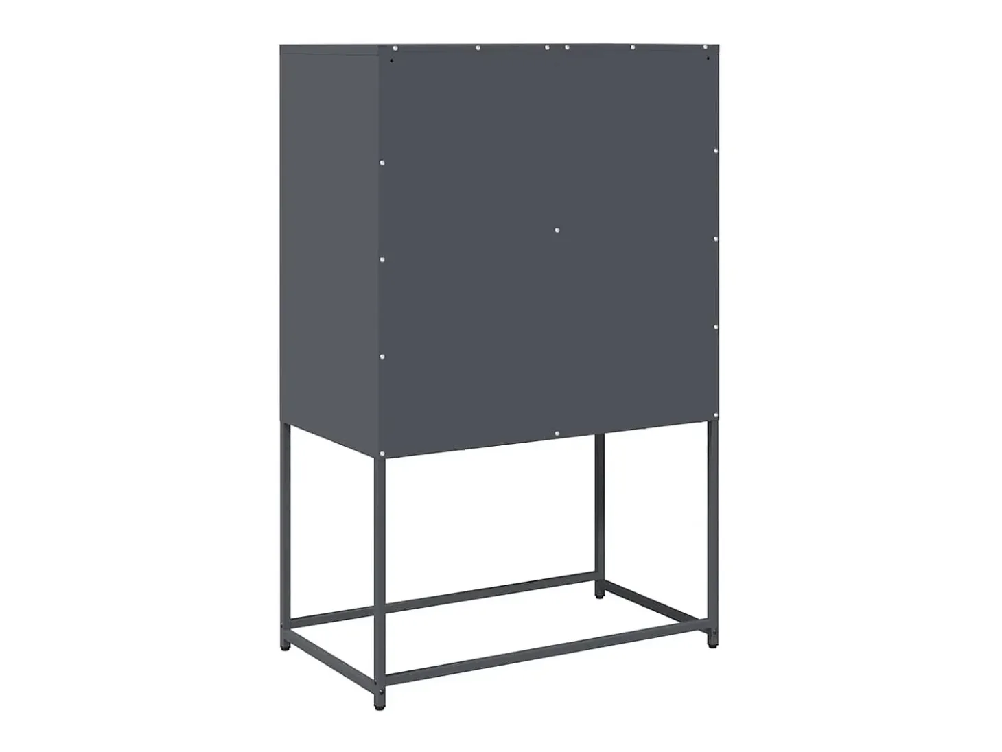 Aparador de acero gris antracita 68x39x107 cm