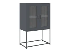 Aparador de acero gris antracita 68x39x107 cm