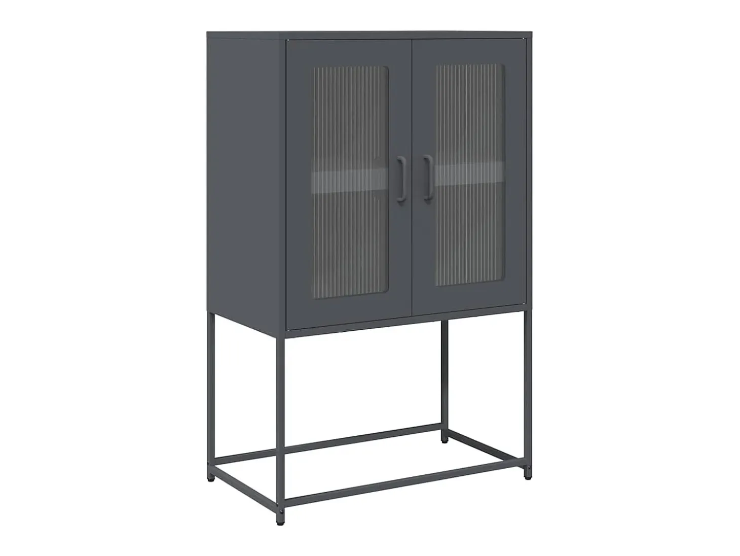 Aparador de acero gris antracita 68x39x107 cm