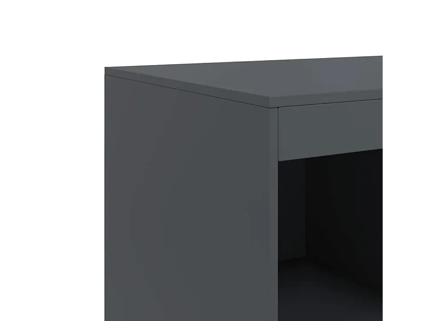 Aparador de acero gris antracita 67x39x95 cm