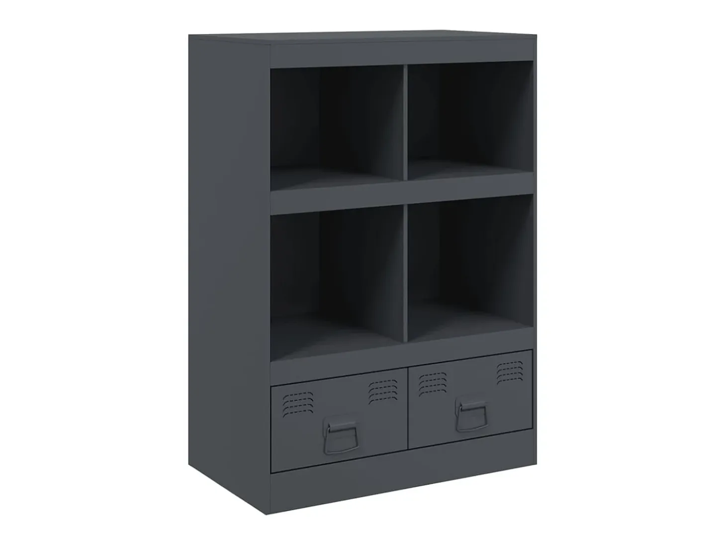 Aparador de acero gris antracita 67x39x95 cm