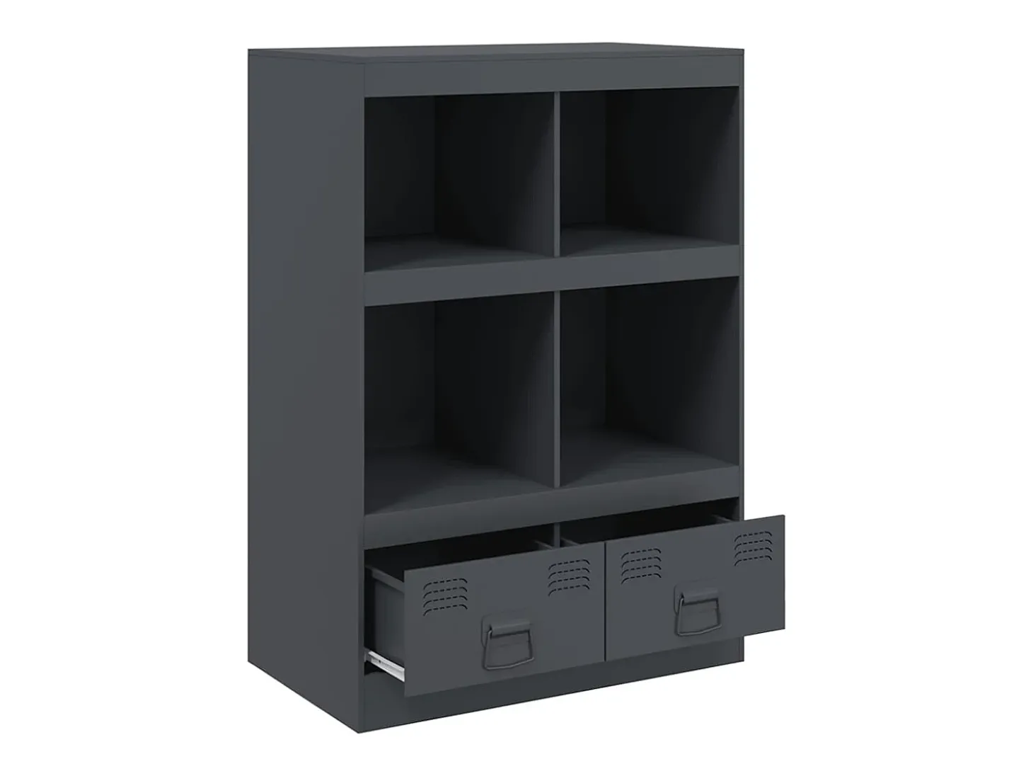 Aparador de acero gris antracita 67x39x95 cm