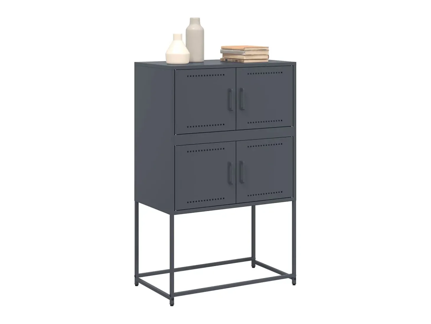 Aparador de acero gris antracita 68,5x38,5x107 cm ES463810