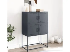 Aparador de acero gris antracita 68,5x38,5x107 cm ES463810