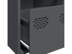 Aparador de acero laminado en frío antracita 68x39x73,5 cm