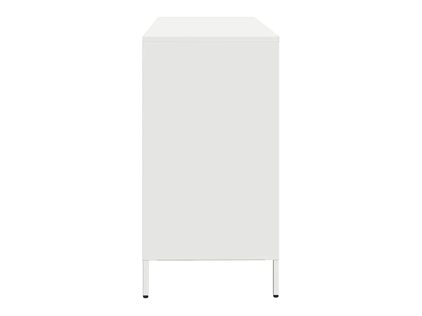 Aparador de acero laminado en frío blanco 135x39x73,5 cm