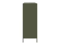 Aparador de acero laminado en frío verde oliva 135x39x103,5 cm