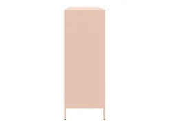Aparador de acero laminado en frío rosa 135x39x103,5 cm