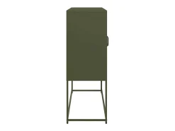 Aparador de acero laminado en frío verde oliva 100,5x39x107 cm