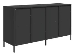 Aparador de acero laminado en frío negro 135x39x73,5 cm