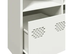 Aparador de acero laminado en frío blanco 135x39x73,5 cm
