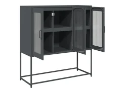 Aparador de acero laminado en frío antracita 100,5x39x107 cm