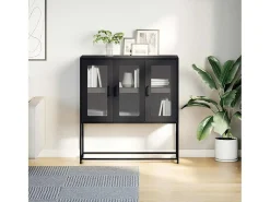 Aparador de acero laminado en frío antracita 100,5x39x107 cm