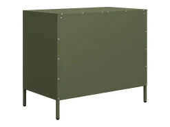 Aparador de acero laminado en frío verde oliva 68x39x58,5 cm