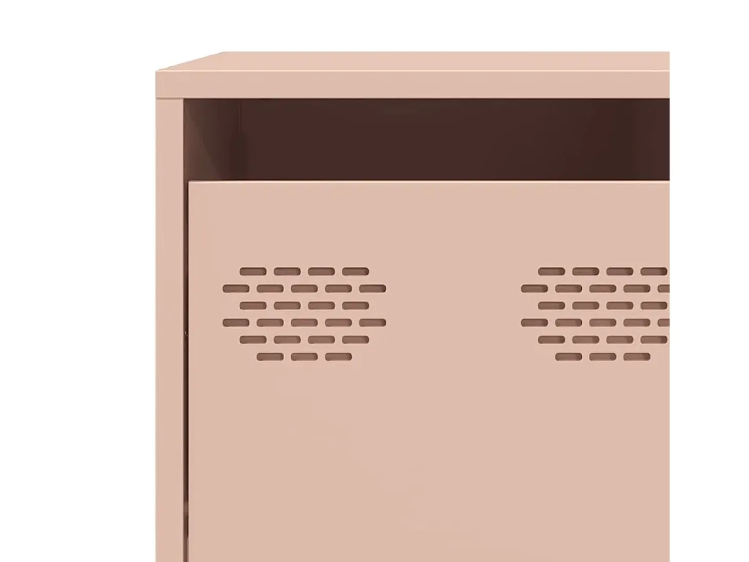 Aparador de acero laminado en frío rosa 135x39x73,5 cm