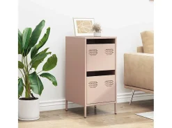Aparador de acero laminado en frío rosa 35x39x73,5 cm