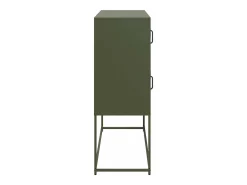 Aparador de acero laminado en frío verde oliva 100,5x39x107 cm