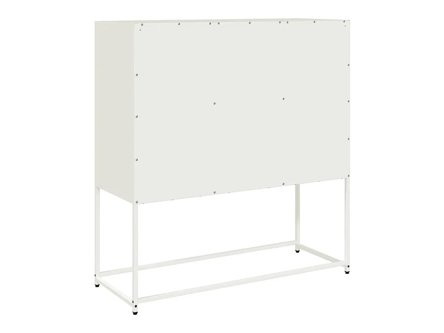 Aparador de acero laminado en frío blanco 100,5x39x107 cm