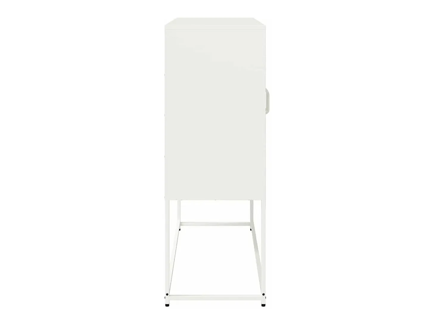 Aparador de acero laminado en frío blanco 100,5x39x107 cm