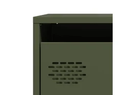 Aparador de acero laminado en frío verde oliva 68x39x73,5 cm