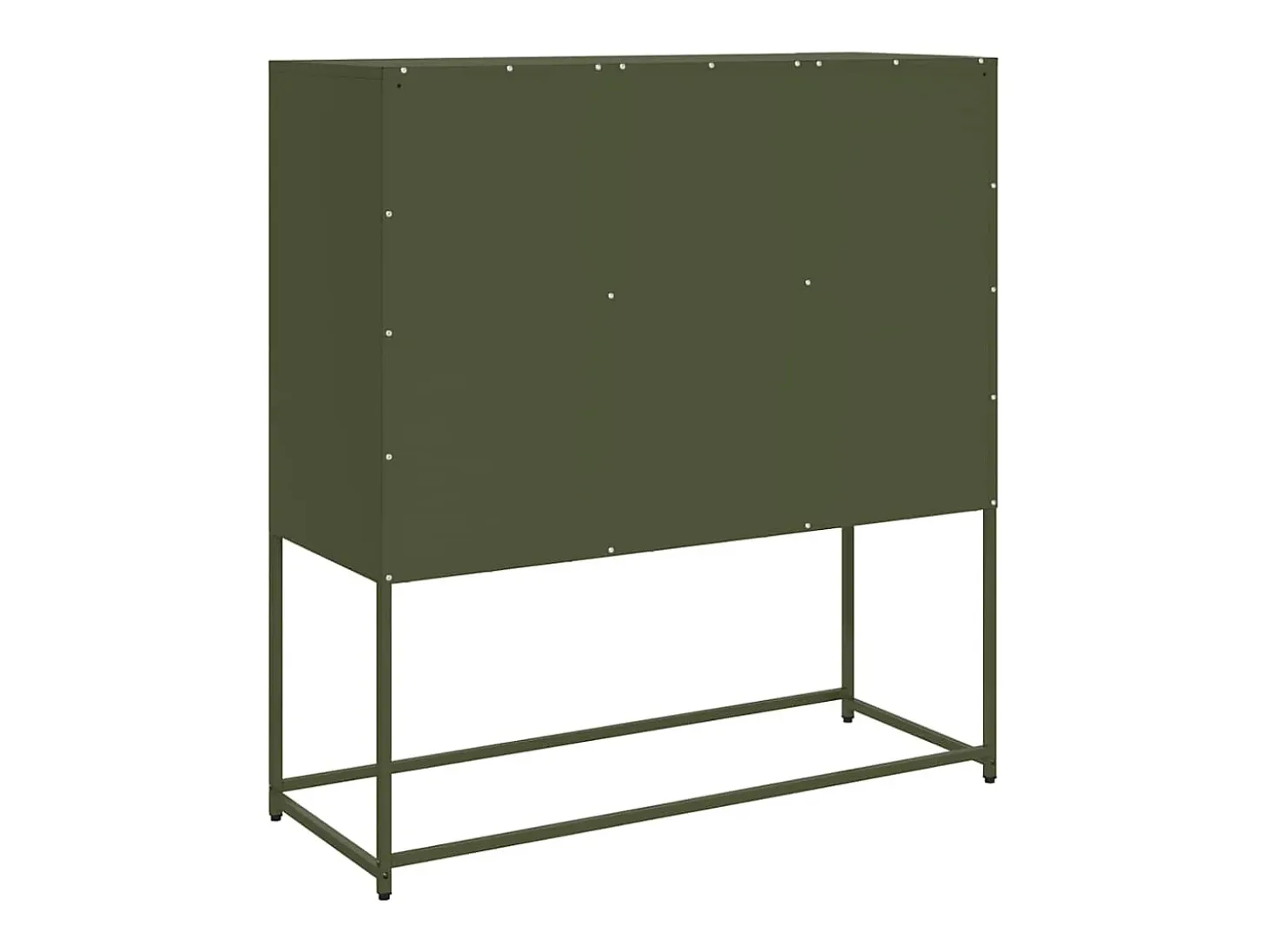 Aparador de acero laminado en frío verde oliva 100,5x39x107 cm