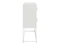 Aparador de acero laminado en frío blanco 100,5x39x107 cm