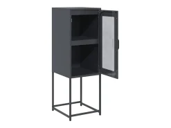 Aparador de acero laminado en frío gris antracita 36x39x107 cm