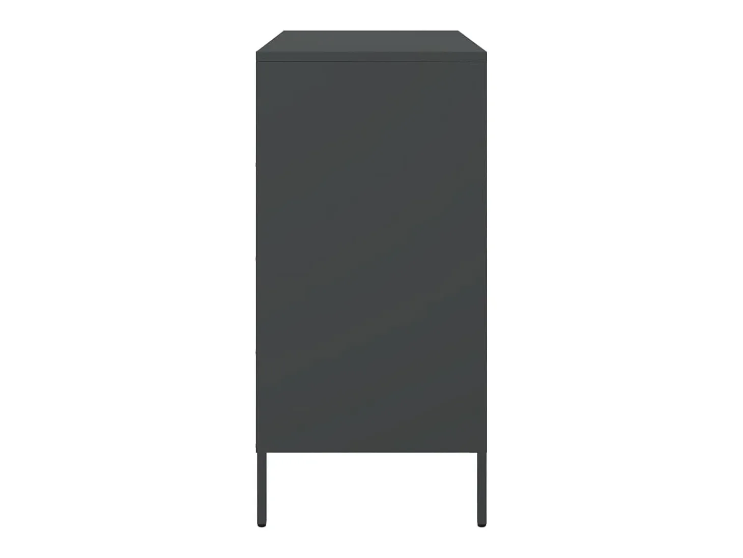 Aparador de acero negro 68x39x79 cm